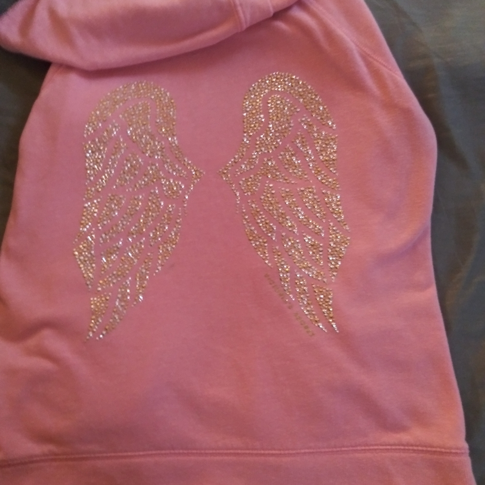 M vs pink angel wing full zip